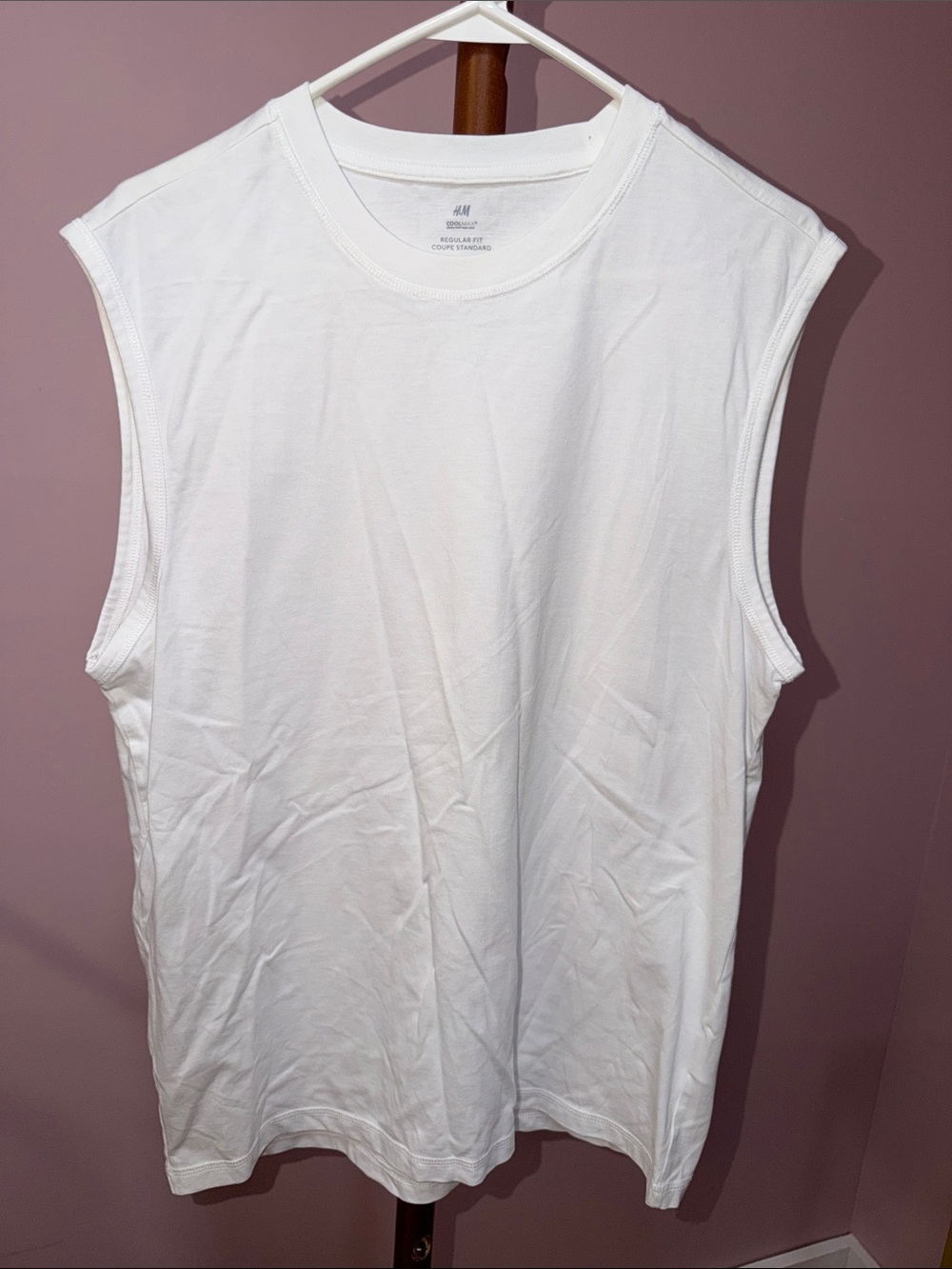 H&M White Cotton Muscle Tank